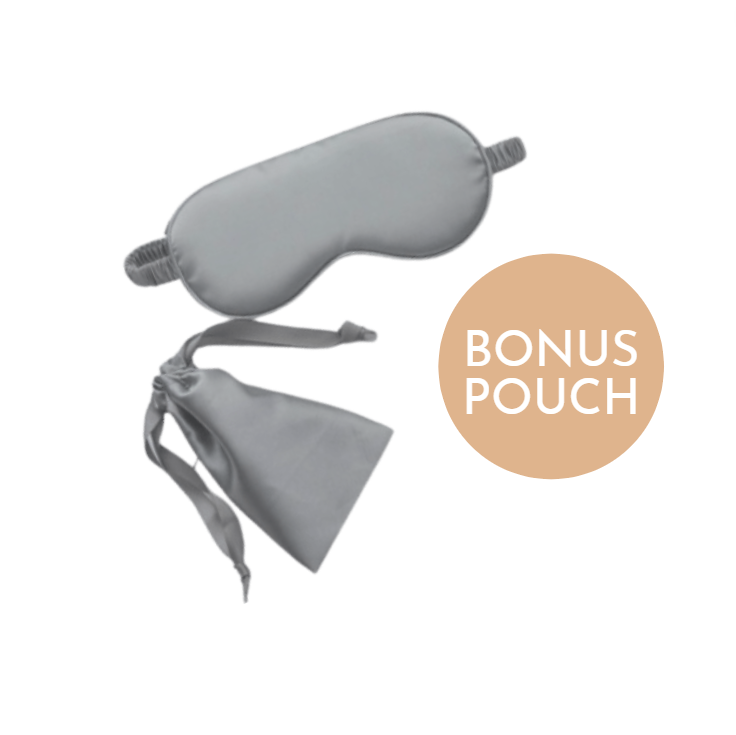 Pure Silk Eye Mask - Grey - Image 2